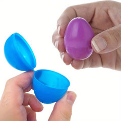 50pc Refillable Easter Egg Hinges Bright Plastic Eggs for Egg Hunts Random