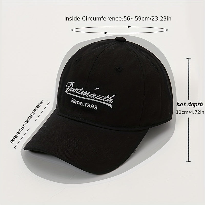Letter Embroidery Baseball Cap Cotton Sun Hat Lightweight Adjustable Dad Hats