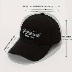 Letter Embroidery Baseball Cap Cotton Sun Hat Lightweight Adjustable Dad Hats