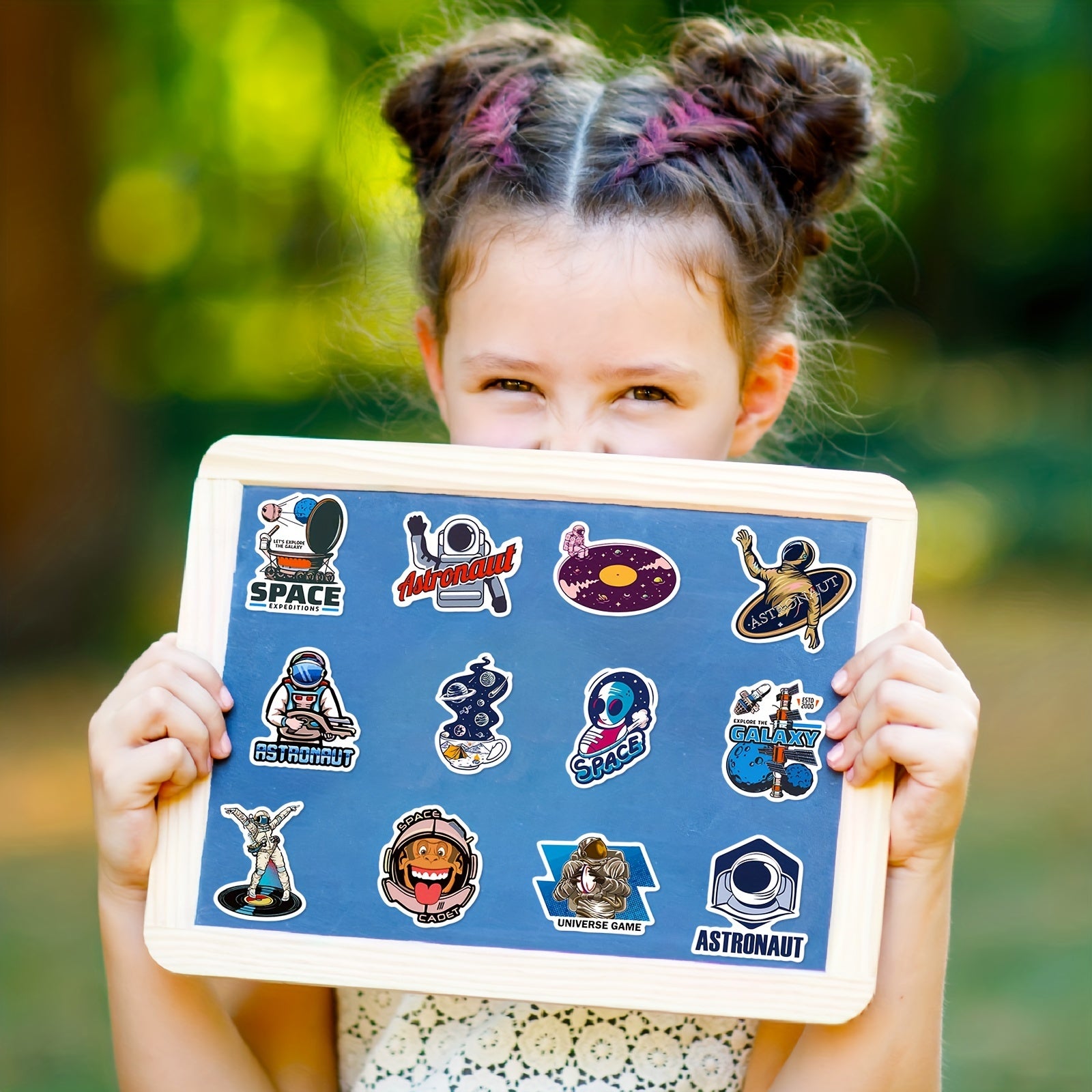50pcs Space Stickers Waterproof for Laptops Water Bottles Skateboards
