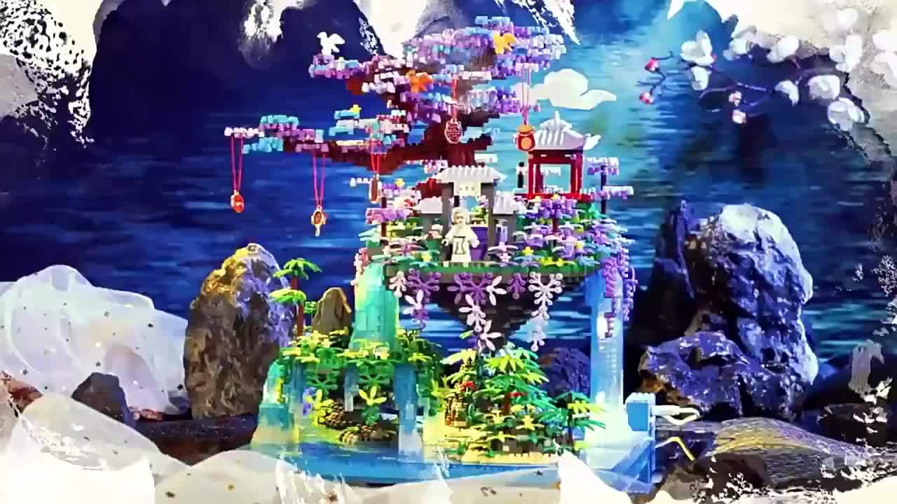 Creative Fairy Tower Handheld Building Blocks Toy ABS Material