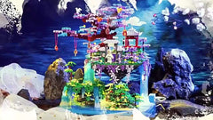 Creative Fairy Tower Handheld Building Blocks Toy ABS Material