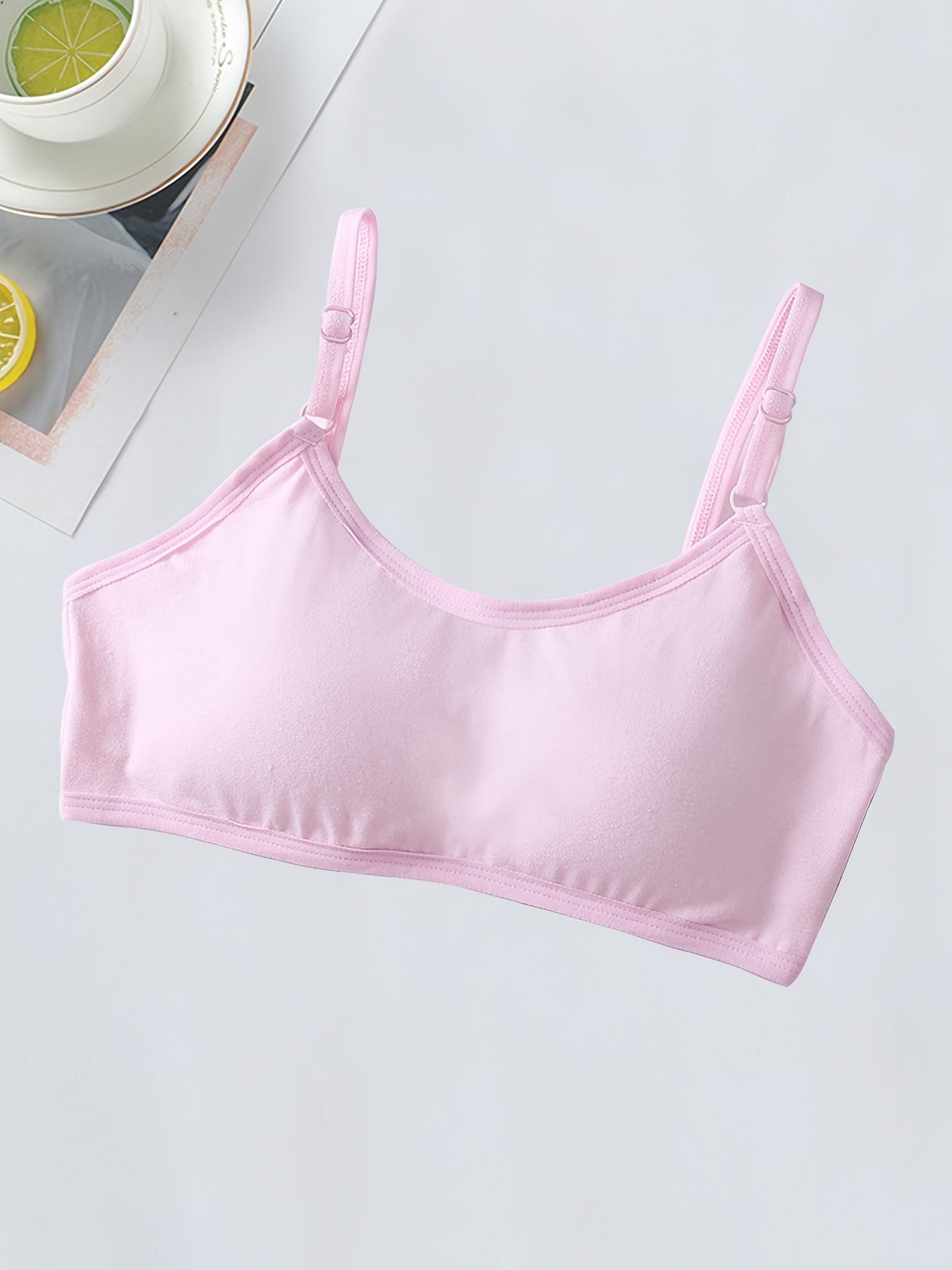 3pcs Girls Adjustable Strap Bras Soft Bralette Underwear