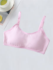 3pcs Girls Adjustable Strap Bras Soft Bralette Underwear