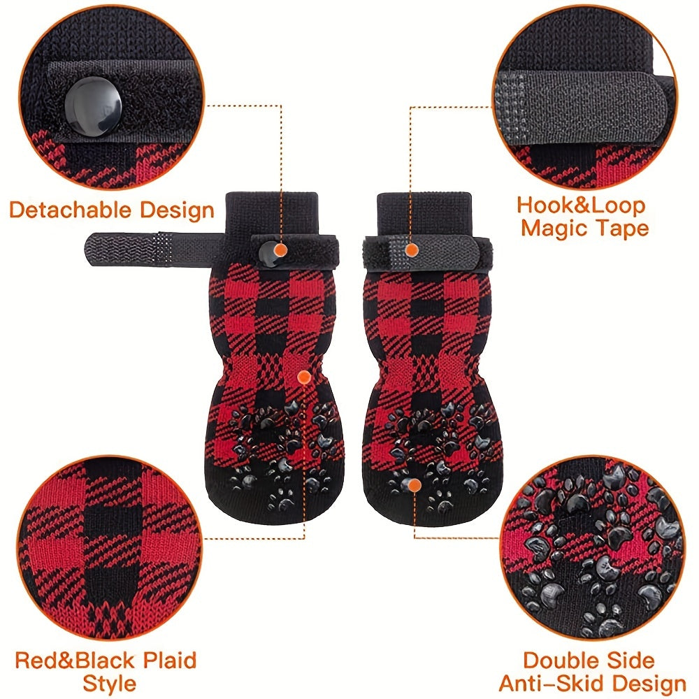 Non Slip Outdoor Socks 4pcs For Dog & Cat