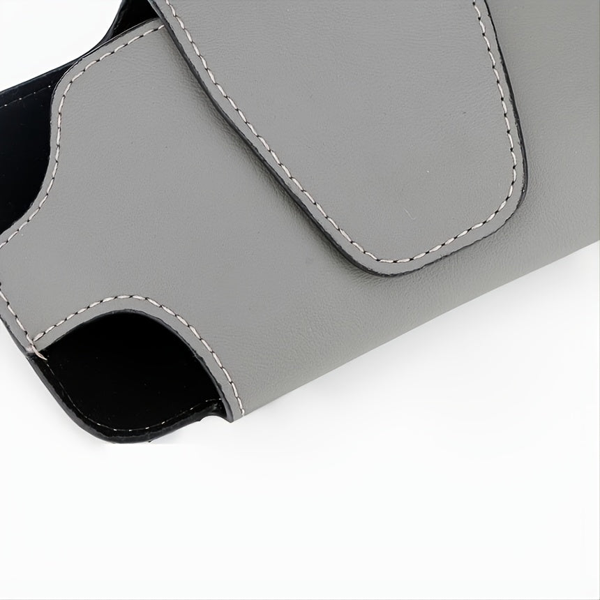 Car Sun Visor Sunglasses Holder Organizer PU Leather Case