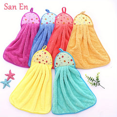 3pcs Coral Fleece Hand Towel Lint Reusable Washable for Kitchen and Bathroom