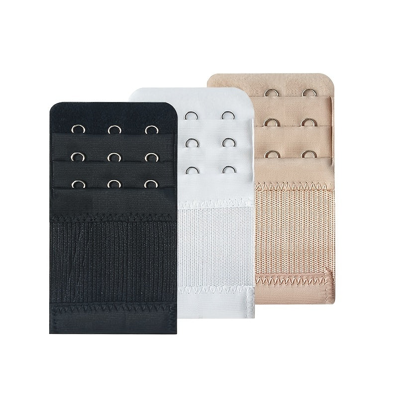 3pcs Bra Extenders Elastic Stretchy Extension Strap Women's Lingerie