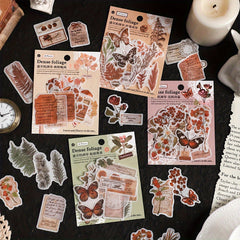 30 Vintage Plant Washi Stickers Retro Scrapbooking DIY Bullet Journal