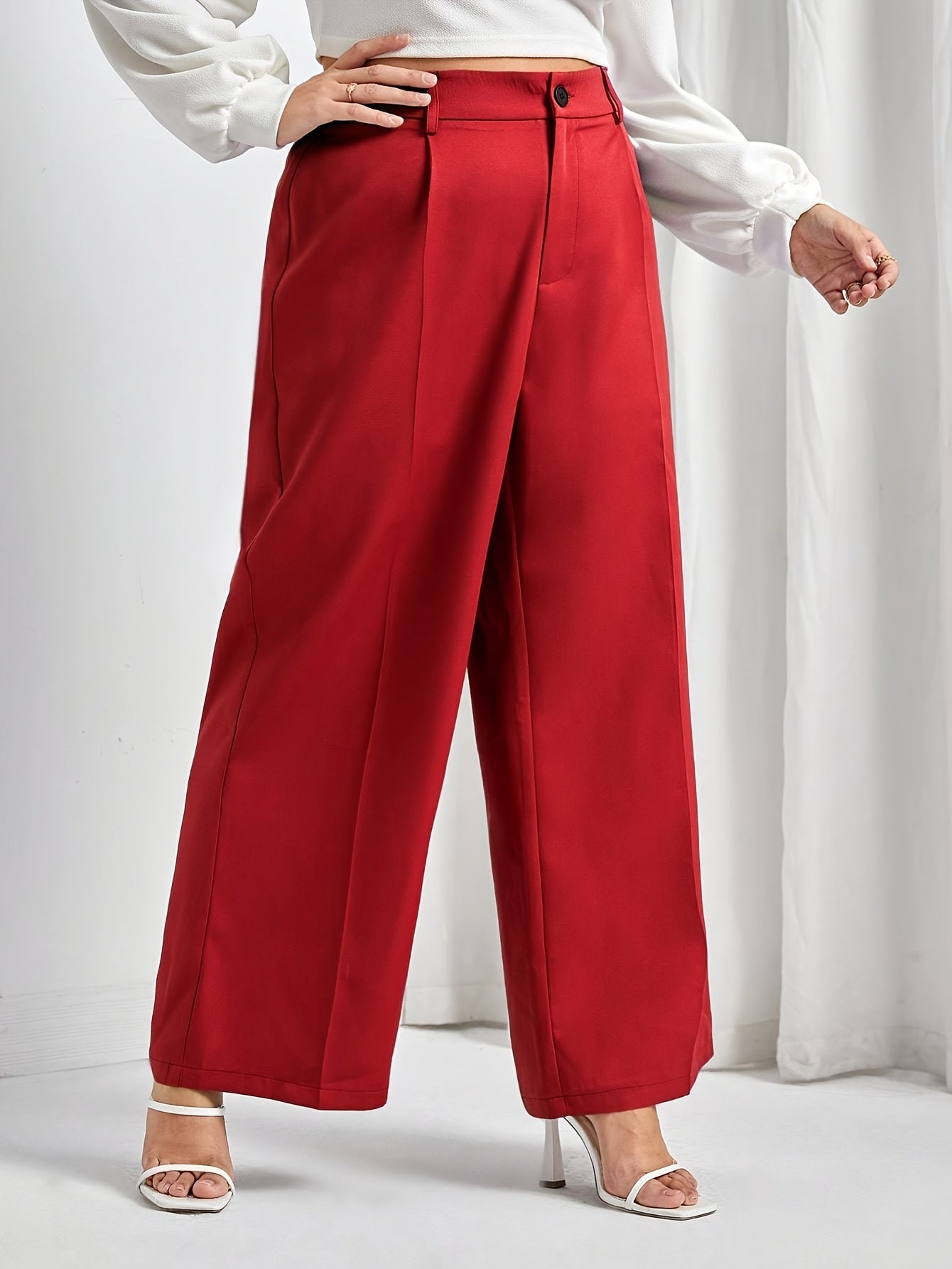  Business Casual Pants Women's High Waist Wide Leg Trousers