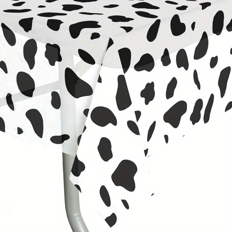 Cow Pattern Disposable Tablecloth Party Home Outdoor Decoration