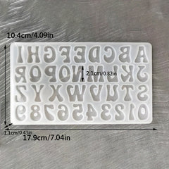 Alphanumeric Pendant Silicone Mold Arabic Numeric Alphabet Resin Molds