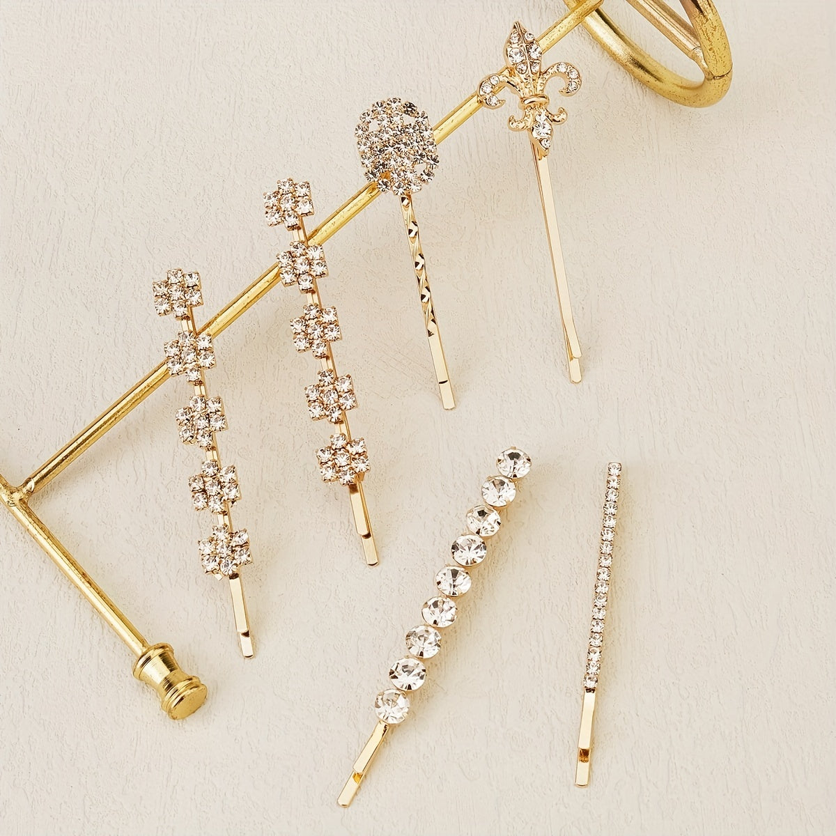 Rhinestone Bobby Pin Side Clip Bangs Clip Head Jewelry Set