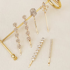 Rhinestone Bobby Pin Side Clip Bangs Clip Head Jewelry Set