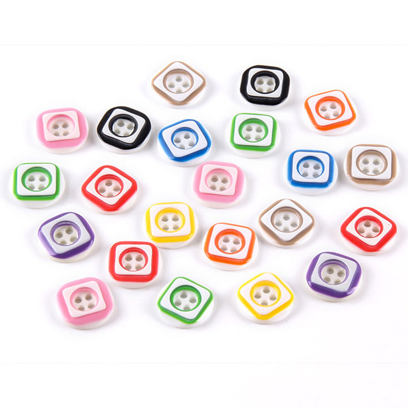 30pcs Resin Round Square Button Accessory Set for Girls