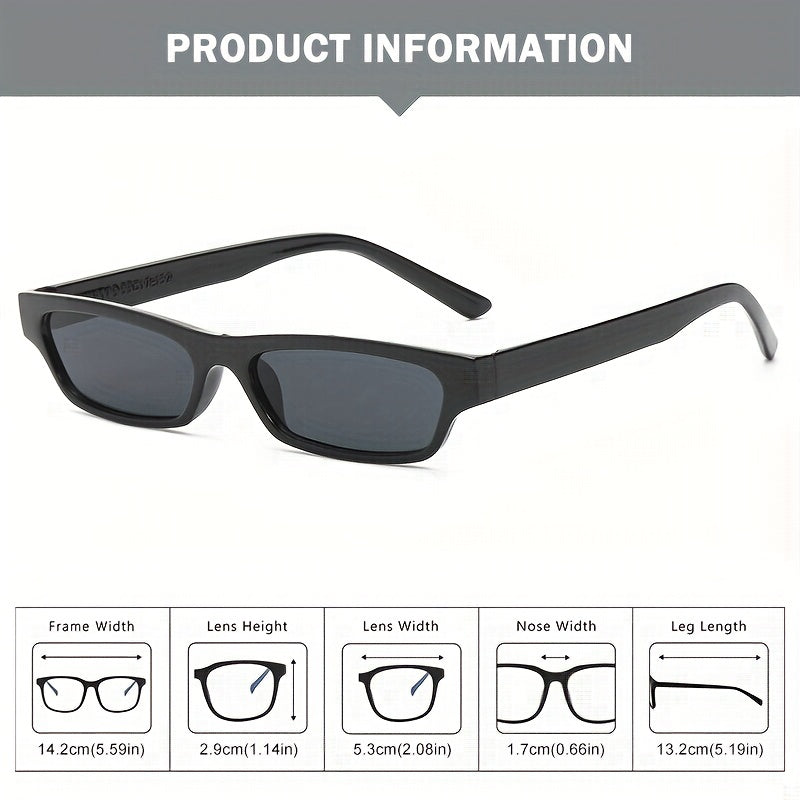Men's Small Square Frame Sunglasses with Anti-pressure Box