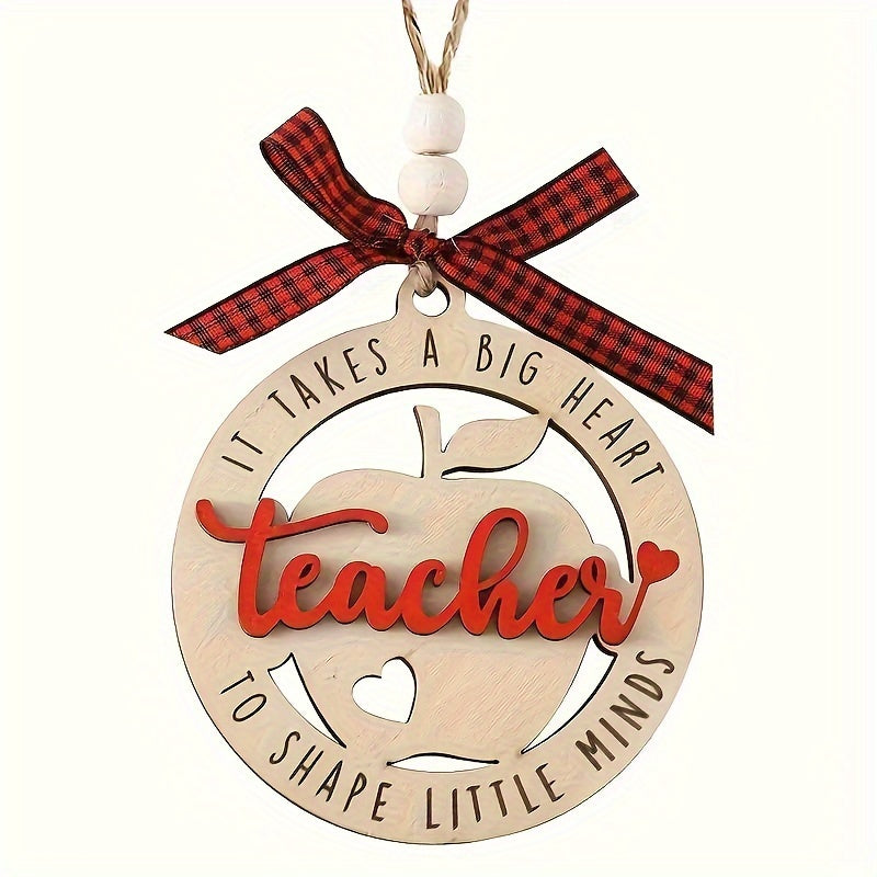 1pc Teacher Christmas Decorations Pendants Holiday Season Collectibles