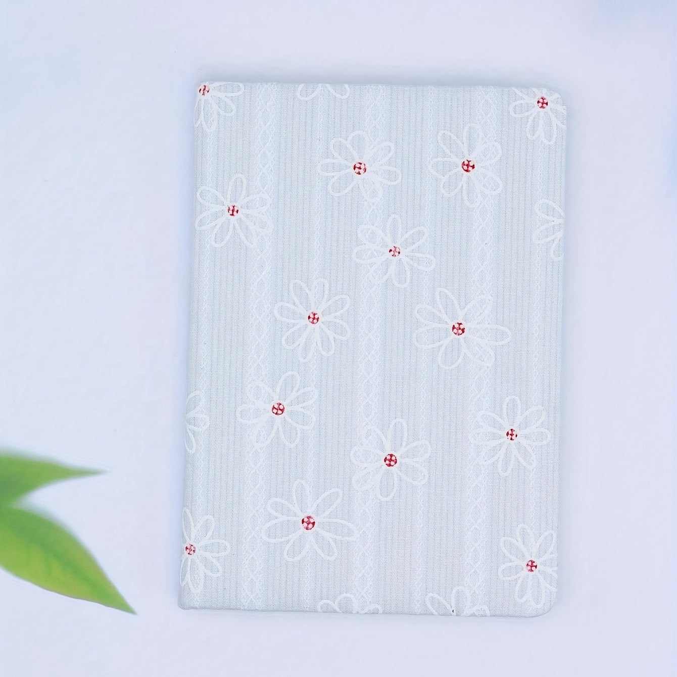 Flower Jacquard Horizontal Line Double Inner Page Pocket Student Stationery
