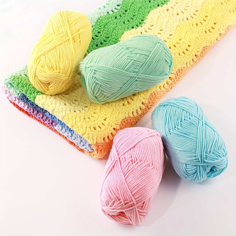4pcs Chunky Thick Bulky Yarn for Crocheting & Knitting, 60% Cotton 40% Acry