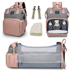 Diaper Bag Backpack with Changing Station Large Capacity Waterproof Sunshade