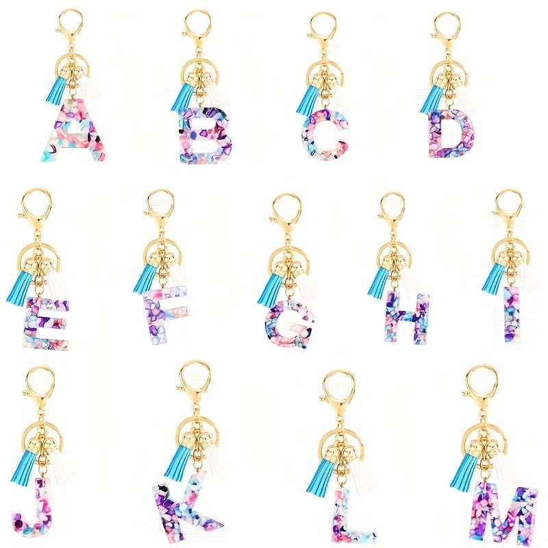 Initial Letter Keychain Alphabet Key Chain Phone Pendant Car Ornament