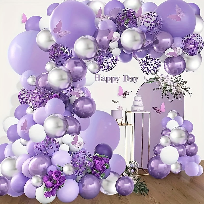 Purple Balloon Arch Garland Party Decoration Wedding Graduation Anniversary