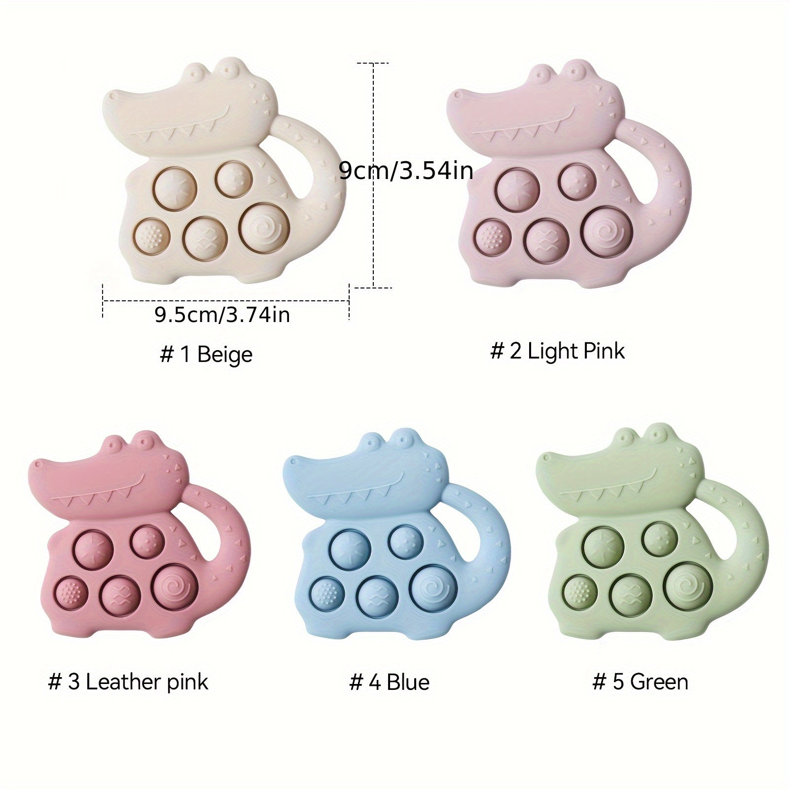 Dino Silicone Teeth Grinding Toy for Babies Non Toxic Chew