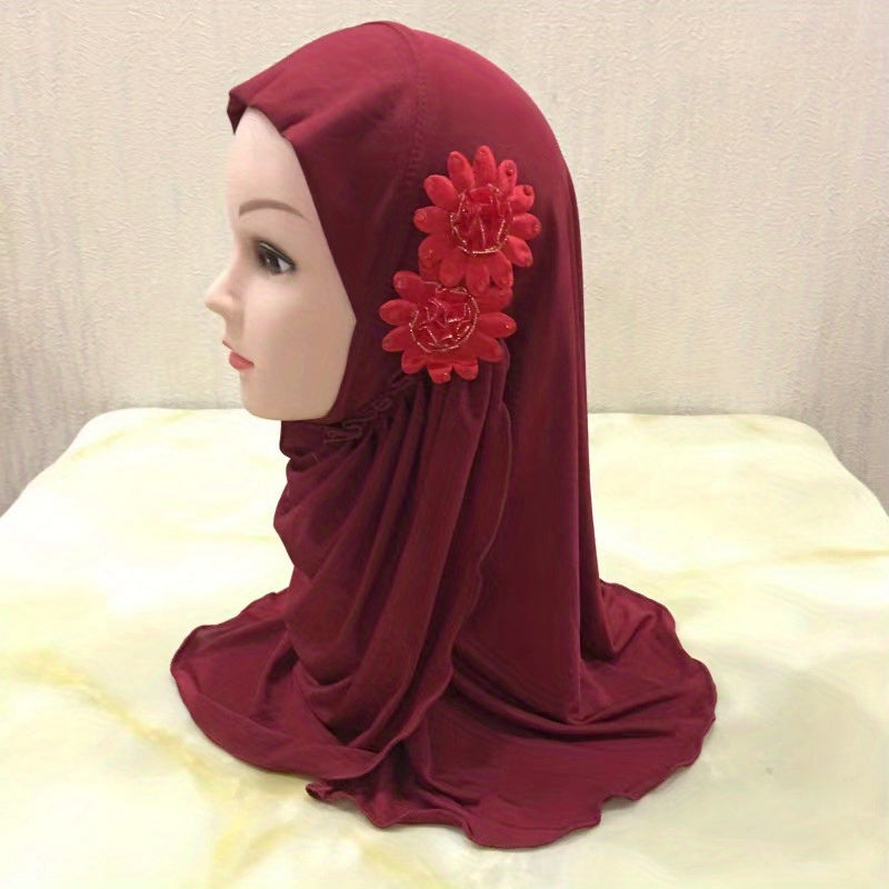 Toddler Girls Lightweight Pretty Bandana Arab Eid Hat For Outdoor