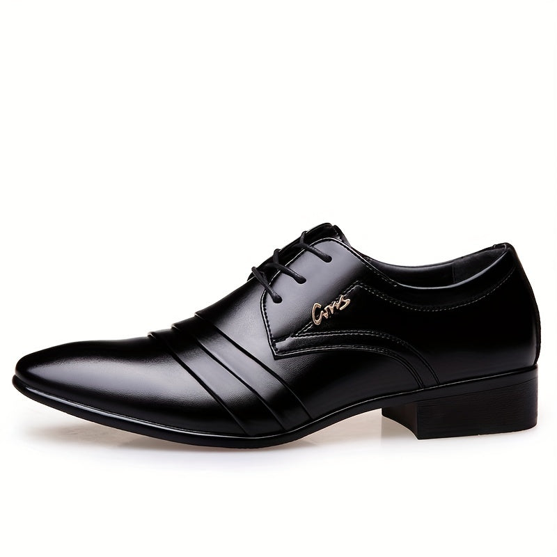 Men's Pointed Toe Derby Shoes Elegant Business Wear