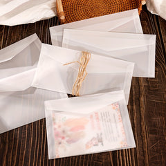 10pcs Sulfuric Acid Paper Transparent Envelope Minimalist Artistic Postcard