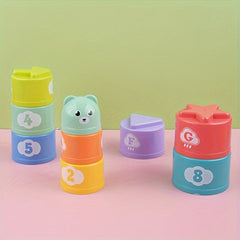 Stacking Cups Toy Fun Educational Baby Toys Silicone Soft Toy