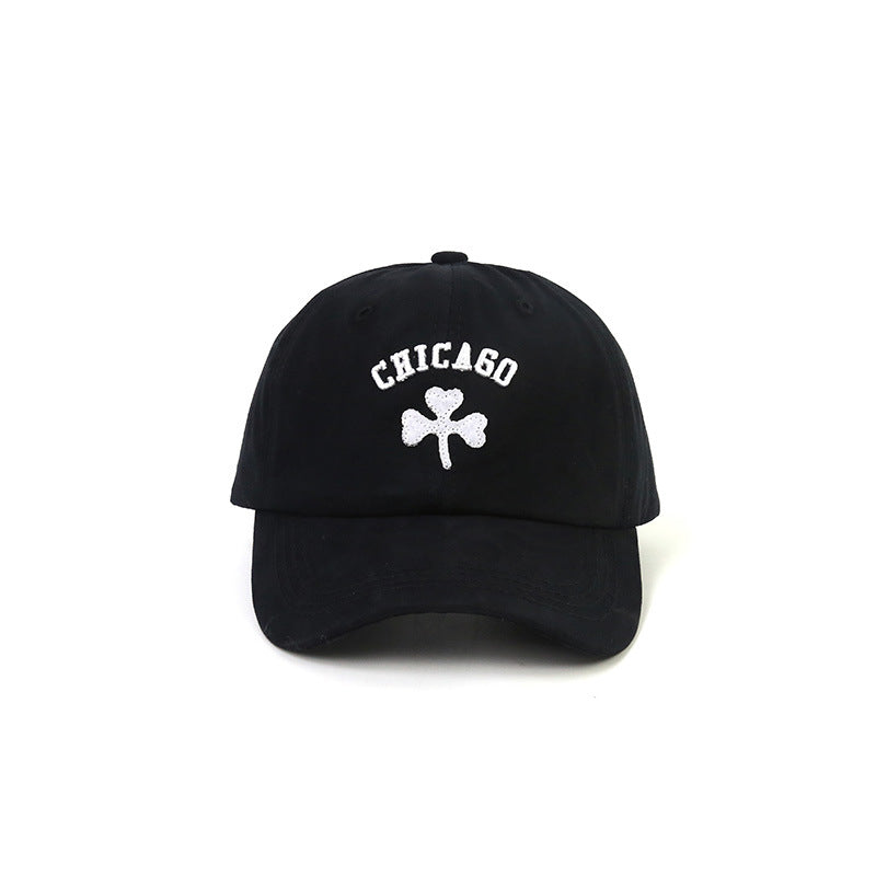 Clover Peaked Cap Soft Top Baseball Cap Couple Hat