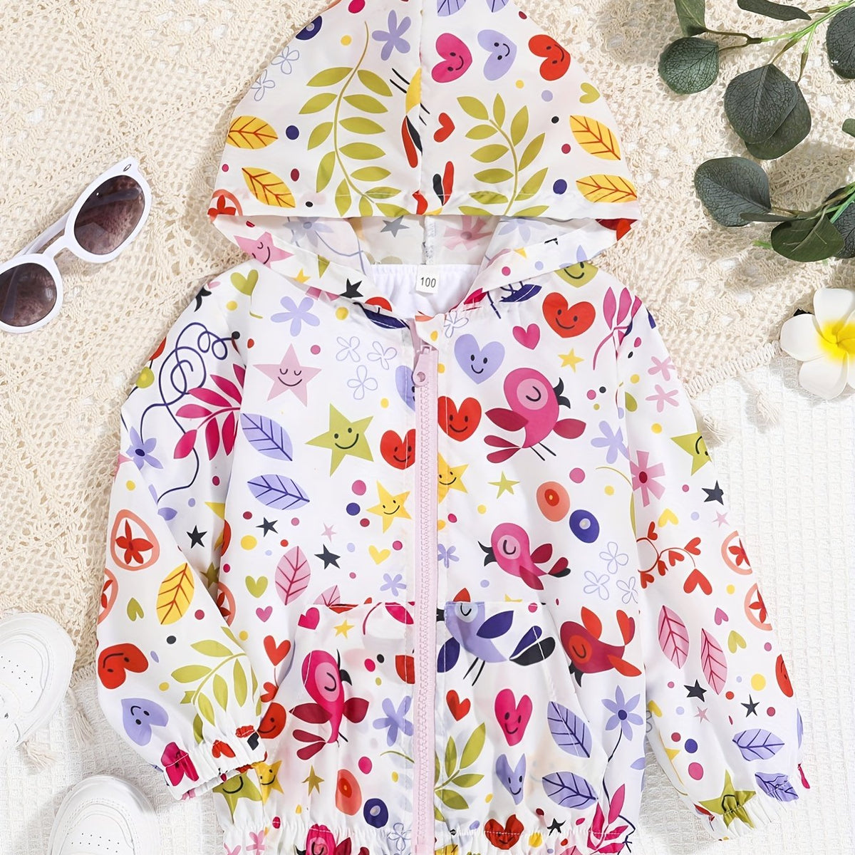 Girls Hooded Sun Protection Jacket for Spring Summer Autumn