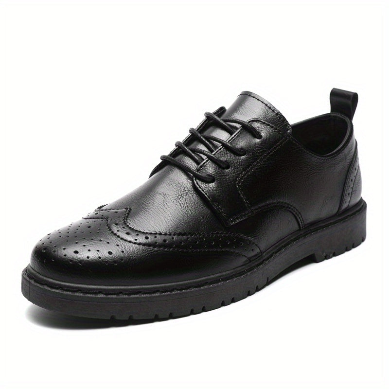 Men's Derby Shoes Brogue Lace-up Front Business Formal