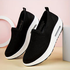 Lightweight Comfortable Slip On Sneakers with Shock Absorption Mesh