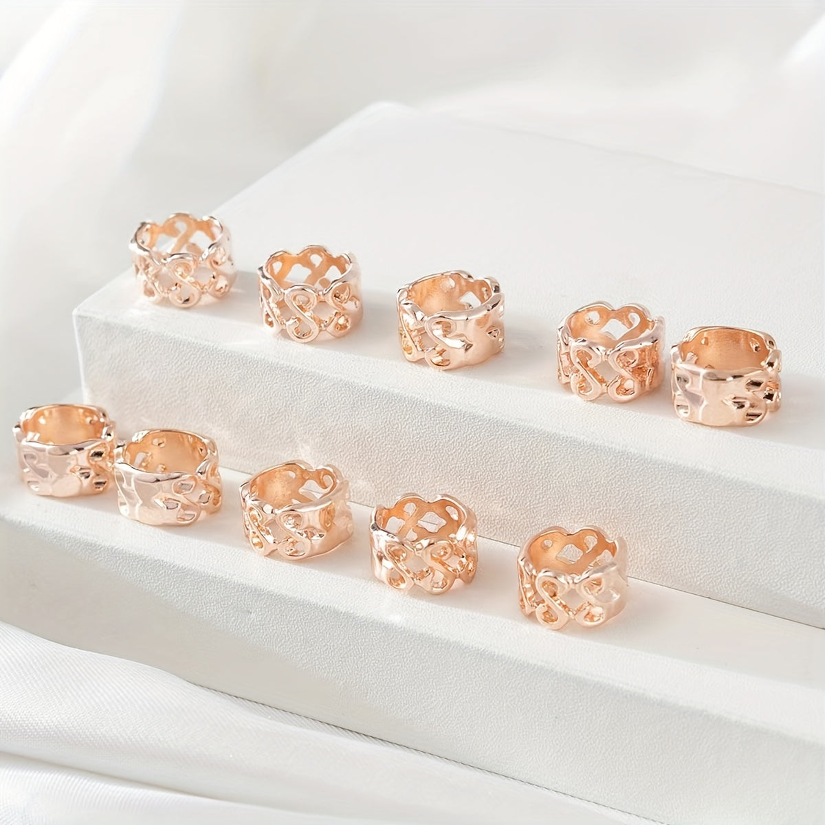 10pcs Vintage Style Hair Rings for Braiding Hair