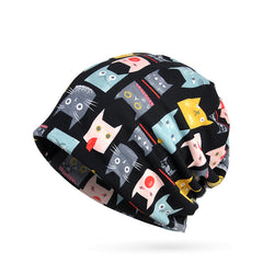 Women Baggy Beanie Hat Stretch Infinity Scarf Head Wrap Cap