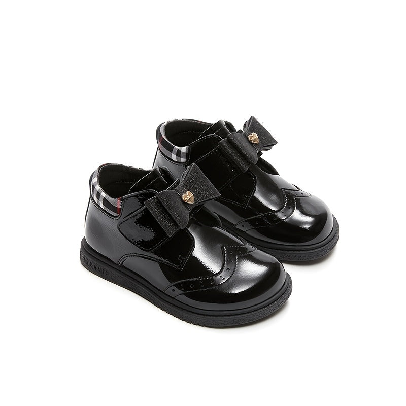TARANIS Leather Soft soled Booties Slip On Bowknot Shoes