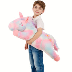 32 Inch Rainbow Unicorn Plush Toy - Colorful Stuffed Animal Gift