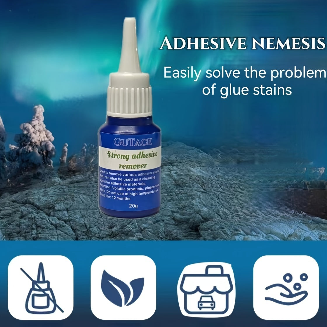 Adhesive Remover Glue Destroyer Nail Polish Solvent