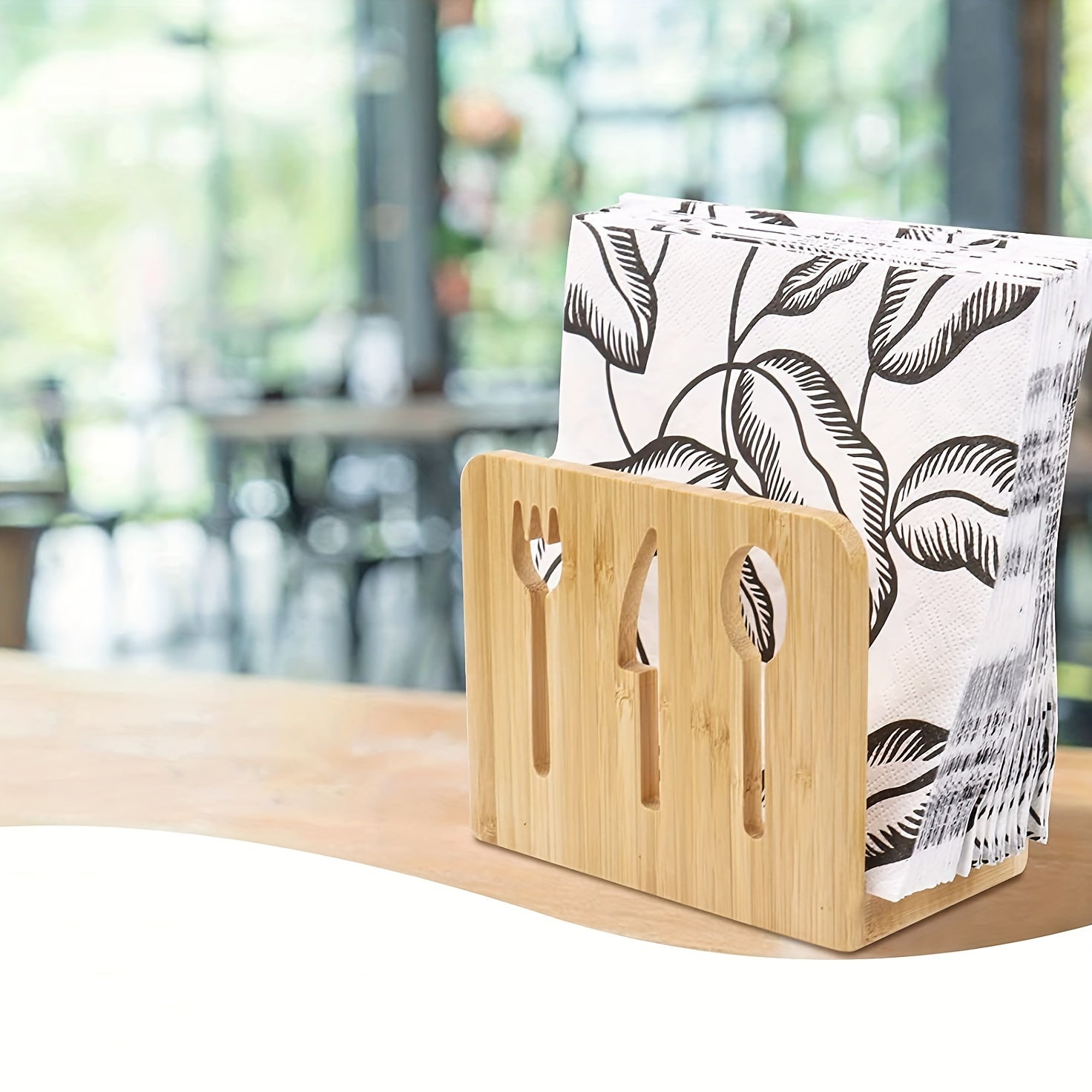Bamboo Table Napkin Holder Kitchen Decoration
