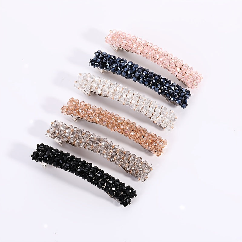 Crystal Solid Hairclip Bridal Wedding Hairpin Barrette