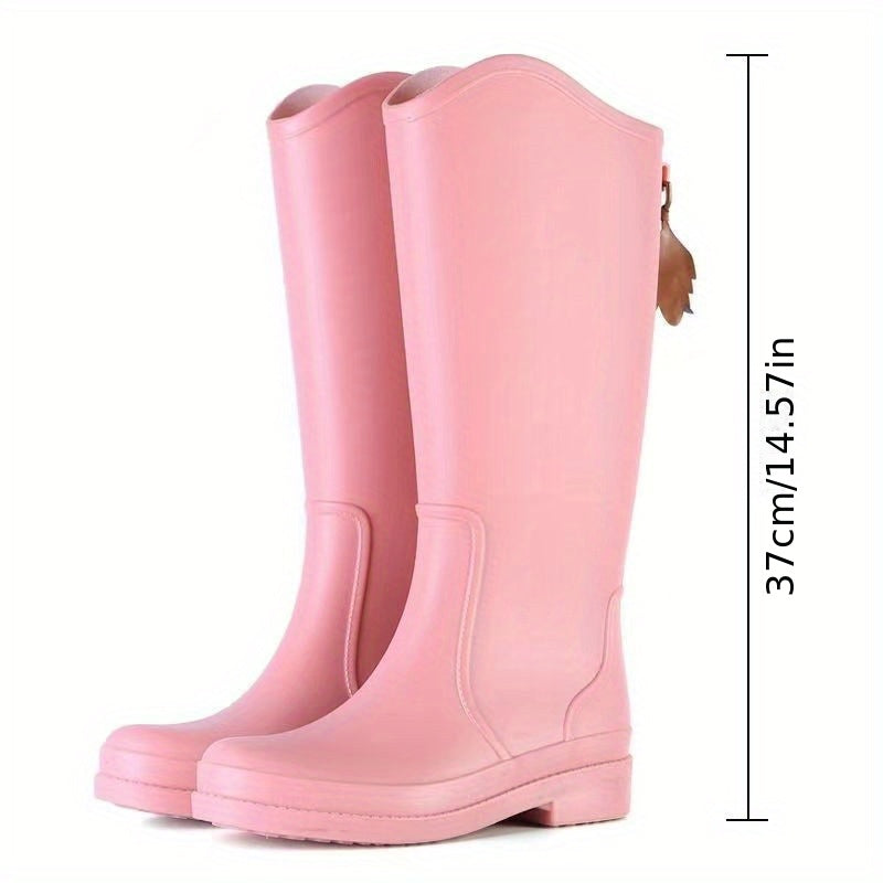 Girls High Top Waterproof Rubber Rain Shoes