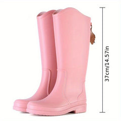 Girls High Top Waterproof Rubber Rain Shoes