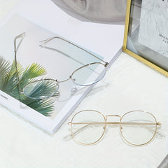Anti Light Lens Metal Frame Men's Casual Glasses With Glasses Case