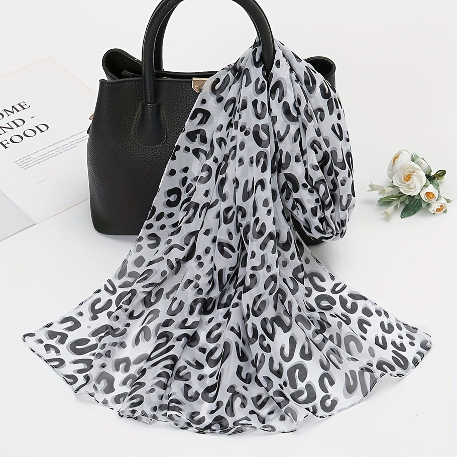 Bohemia Chiffon Scarf Vintage Leopard Animal Print Shawl