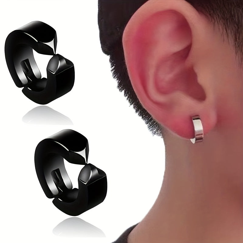 Titanium Steel Small Earrings for Men