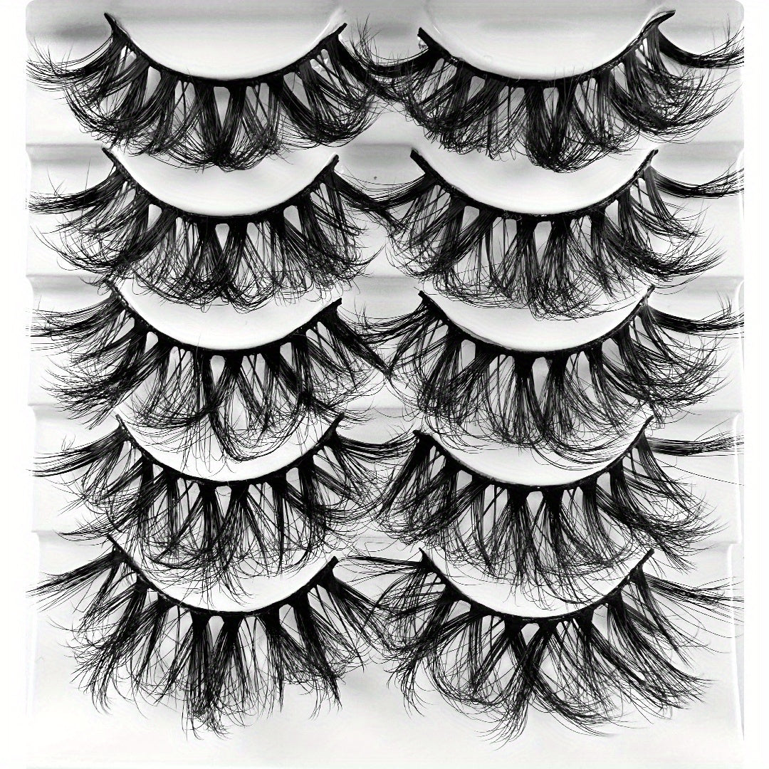 8D Fluffy Curling False Eyelashes Cross High Faux Mink Hair Eyelashes