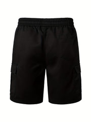 Men's Casual Pocket Waist Drawstring Cargo Shorts For Summer Outdoor Activities