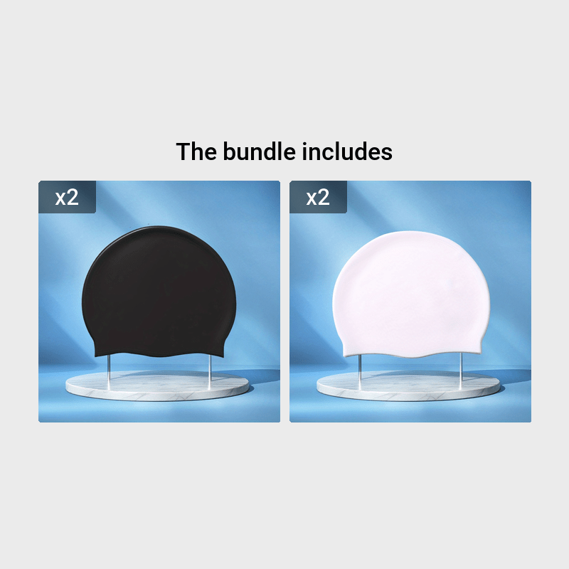 Unisex Silicone Swim Cap Waterproof Non Slip Elastic Men Women